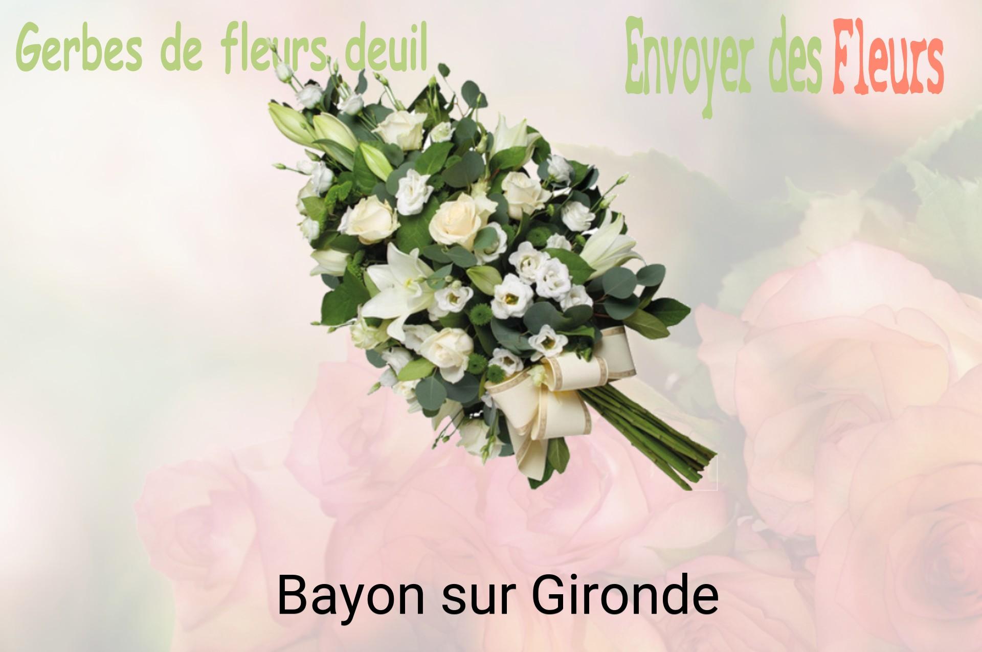 Gerbe de fleurs de deuil livrée à Bayon-sur-Gironde
